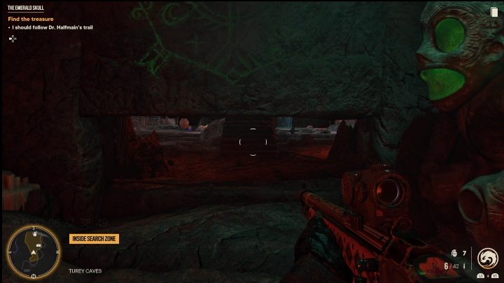 W jaskini będziecie korzystać z czaszki, którą zdobyliście - Far Cry 6: Szmaragdowa czaszka (The Emerald Skull) - Wyprawy po skarby (El Este) - Far Cry 6 - poradnik do gry