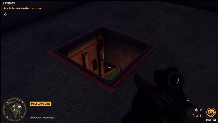Następnie wyjdźcie z budynku i wejdźcie bokiem, do pomieszczenia, które otworzyliście - Far Cry 6: Pożegnalne prezenty (Parting Gifts) - Wyprawy po skarby (El Este) - Far Cry 6 - poradnik do gry