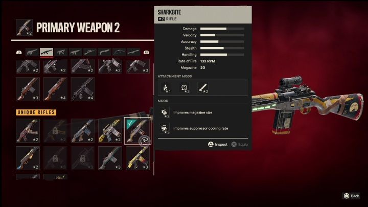 Cechy specjalne: Szczęka rekina to karabin, który od startu posiada takie modyfikacje jak - Far Cry 6: Karabiny, Unikalne bronie - lista - Far Cry 6 - poradnik do gry