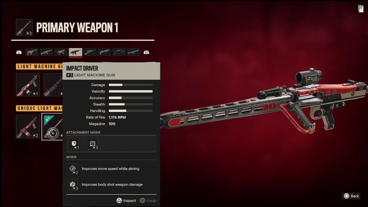 Cechy specjalne: Udarówka to lekki karabin maszynowy, który od startu posiada takie modyfikacje jak - Far Cry 6: Lekkie karabiny maszynowe, Unikalne bronie - lista - Far Cry 6 - poradnik do gry
