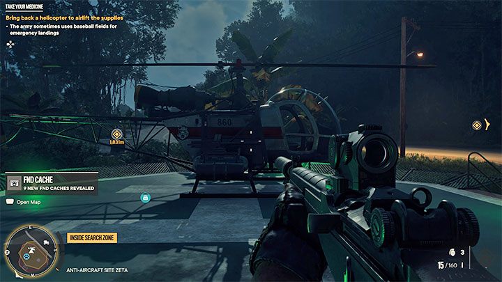 Dobrze jest skorzystać z okazji i ukraść wrogi śmigłowiec, który powinien znajdować się w tej samej wrogiej bazie - Far Cry 6: Weź leki (Take Your Medicine) - solucja, opis przejścia - Far Cry 6 - poradnik do gry
