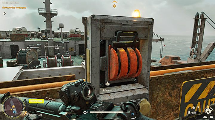 Po pozbyciu się wszystkich przeciwników ze statku odszukajcie interaktywną dźwignię - Far Cry 6: Nowa rewolucja (The New Revolution) - solucja, opis przejścia - Far Cry 6 - poradnik do gry