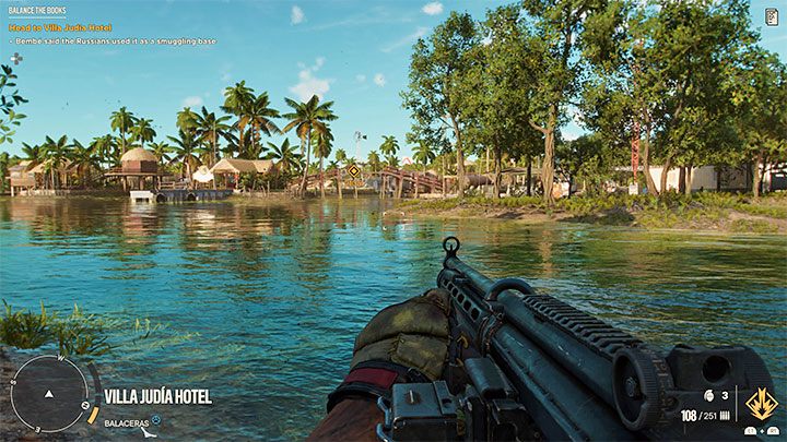 Hotel Villa Judia znajduje się na mokradłach na północny-zachód od miejsca pozyskania klucza Bembe - Far Cry 6: Równowaga finansowa (Balance the Books) - solucja, opis przejścia - Far Cry 6 - poradnik do gry