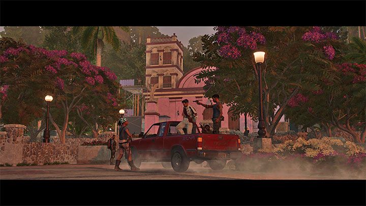 Po tym jak dokonacie aktów wandalizmu przy 3 różnych billboardach zaczekajcie na komunikat przez radio i wyruszcie w stronę bazyliki - Far Cry 6: Sztuczki zawodowców (Tricks of the Trade) - solucja, opis przejścia - Far Cry 6 - poradnik do gry