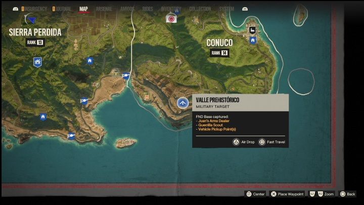 Lokalizacja: Południowa część Conuco - Far Cry 6: El Este - Bazy FND, lista celów wojskowych - Far Cry 6 - poradnik do gry