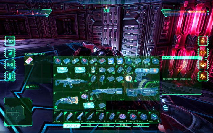 Musicie na poziomie ochrony dotrzeć do północnego obszaru, w którym do pokonania jest boss Cyborg Degio - System Shock Remake: Wszystkie karty dostępu - System Shock Remake - poradnik do gry