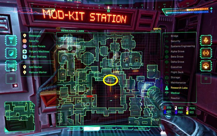 Lokacja: Laboratoria badawcze - System Shock Remake: Lista modyfikacji broni - System Shock Remake - poradnik do gry