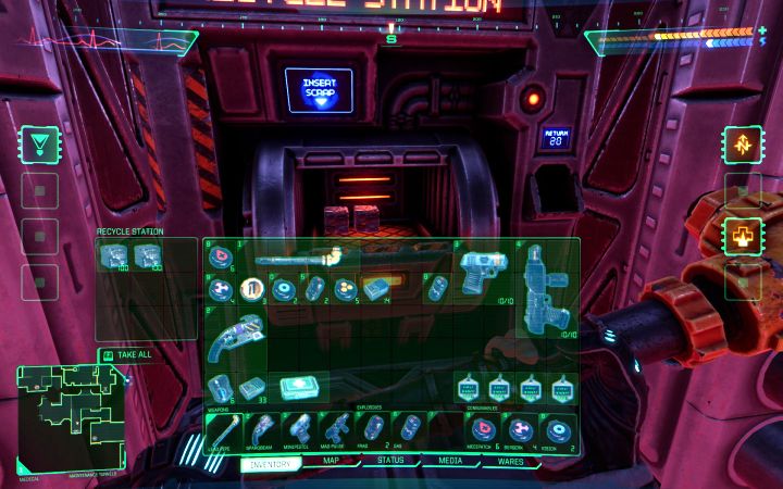 Ze złomem docierajcie do stacji recyklingowych - System Shock Remake: Jak zdobywać kredyty? - System Shock Remake - poradnik do gry
