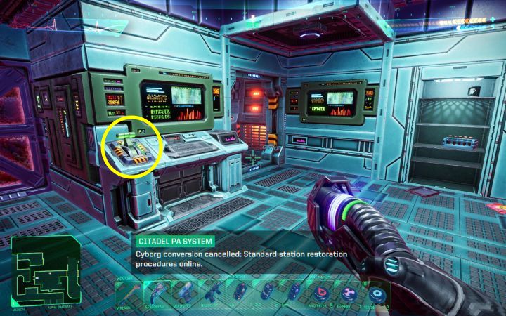 Po zlokalizowaniu komory znajdźcie w pobliżu dźwignię - System Shock Remake: Jakie są konsekwencje śmierci? - System Shock Remake - poradnik do gry