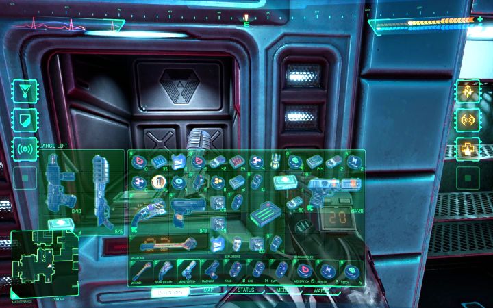 Do okna windy towarowej najlepiej przenosić większe, chwilowo niechciane przedmioty, np - System Shock Remake: Jak powiększyć inwentarz? - System Shock Remake - poradnik do gry
