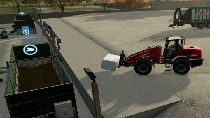 Wygodniejszą formą sprzedaży kiszonki może być wrzucanie do pojemnika bel kiszonki. - Farming Simulator 22: Kiszonka - pozyskiwanie i zastosowanie - Farming Simulator 22 - poradnik do gry