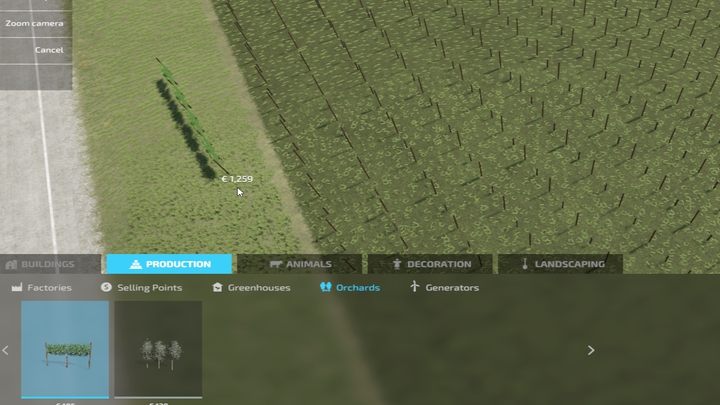 Aby założyć sad, musicie skorzystać z trybu budowy - Farming Simulator 22: Sadownictwo - Farming Simulator 22 - poradnik do gry