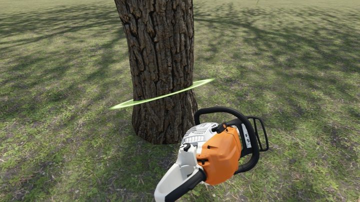 Пилу необходимо приобрести в магазине и активировать колесиком мыши/D-Pad вверх - Farming Simulator 22: Вырубка деревьев и удаление пней - Farming Simulator 22 - Руководство по игре