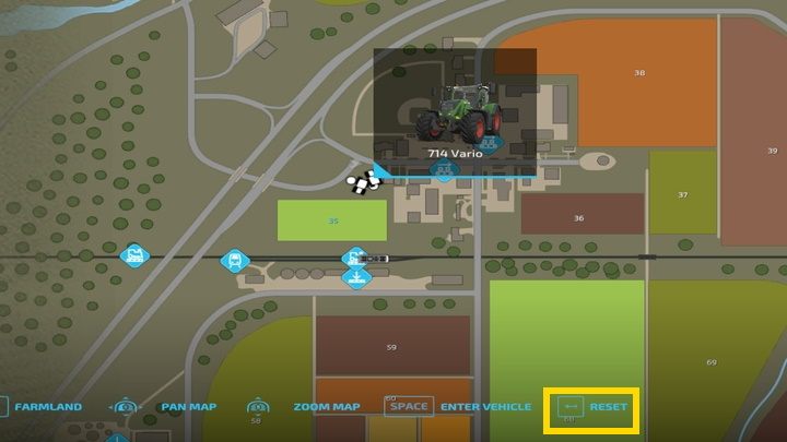 Ostatnia opcja, to resetowanie pojazdów - Farming Simulator 22: Teleportacja / Szybka podróż - Farming Simulator 22 - poradnik do gry