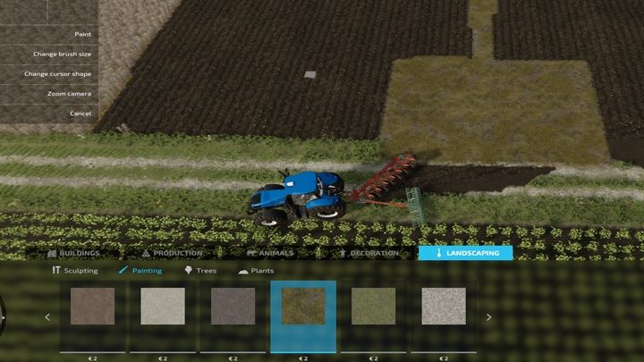 Aby usunąć pole lub podzielić je (a także usunąć trawę), musicie użyć narzędzia kształtowania terenu - Farming Simulator 22: Tworzenie, łączenie i usuwanie pól - Farming Simulator 22 - poradnik do gry