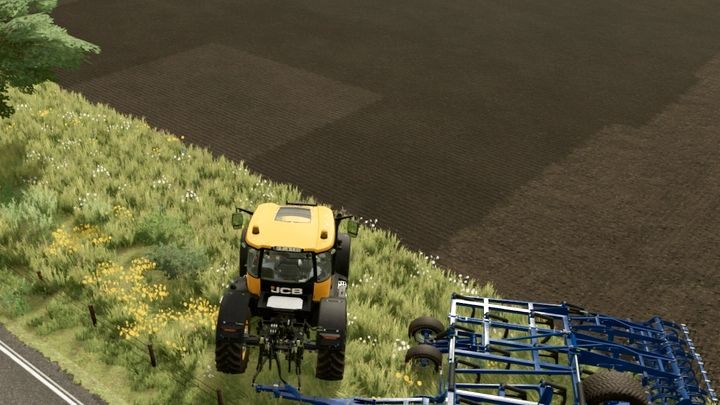 Pozostawione nieobrobione przez pracowników fragmenty pola to norma szczególnie w ciasnych okolicach. - Farming Simulator 22: Pracownicy - Farming Simulator 22 - poradnik do gry