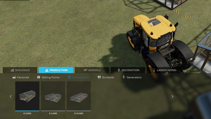 Dostępne są trzy modele szklarni do budowy - Farming Simulator 22: Szklarnie - porady - Farming Simulator 22 - poradnik do gry