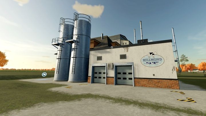 Mleczarnia (Dairy) przetwarza Mleko, opcjonalnie i Cukier - Farming Simulator 22: Łańcuchy produkcyjne - budynki i przepisy - Farming Simulator 22 - poradnik do gry