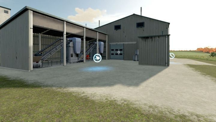 Przetwórnia winogron (Grape Processing Plant) przetwarza Winogrona na Sok z winogron oraz Rodzynki - Farming Simulator 22: Łańcuchy produkcyjne - budynki i przepisy - Farming Simulator 22 - poradnik do gry