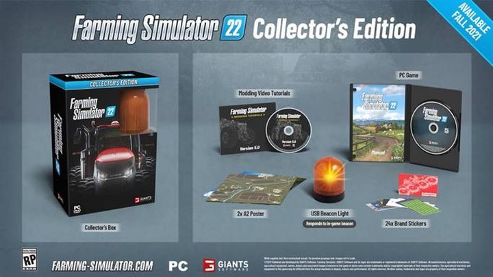 W sprzedaży znajdzie się również edycja kolekcjonerska w wersji pudełkowej - Farming Simulator 22: Edycje gry - Farming Simulator 22 - poradnik do gry