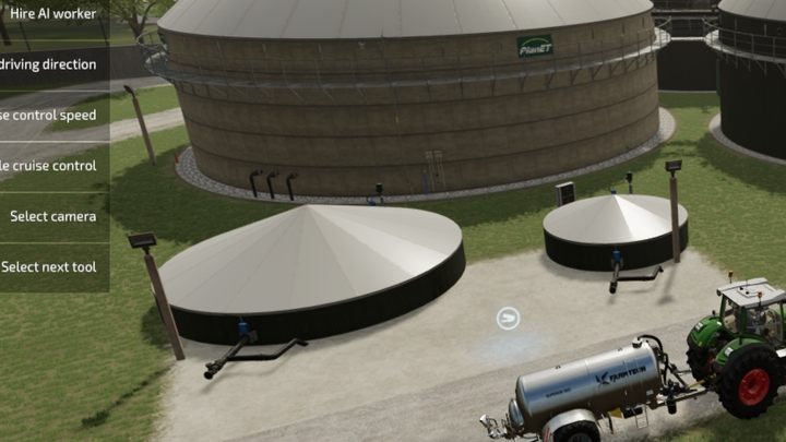 Gnojowicę sprzedacie przy zbiornikach z rurami, gdzie także znajduje się ikona wywrotki. - Farming Simulator 22: Biogazownie - jak sprzedawać kiszonkę? - Farming Simulator 22 - poradnik do gry