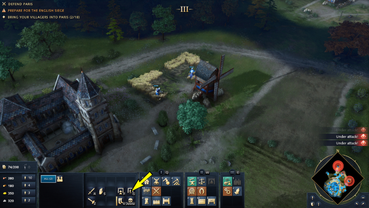 Po rozpoczęciu misji natychmiast zacznijcie najmować nowe jednostki wojskowe - Age of Empires 4: The Siege of Paris (The Hundred Years War) - solucja - Age of Empires 4 - poradnik do gry