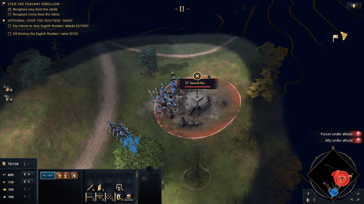 Idąc na wschód, znajdziecie Święte Miejsce (Sacred Site) - Age of Empires 4: France in Chaos (The Hundred Years War) - solucja - Age of Empires 4 - poradnik do gry