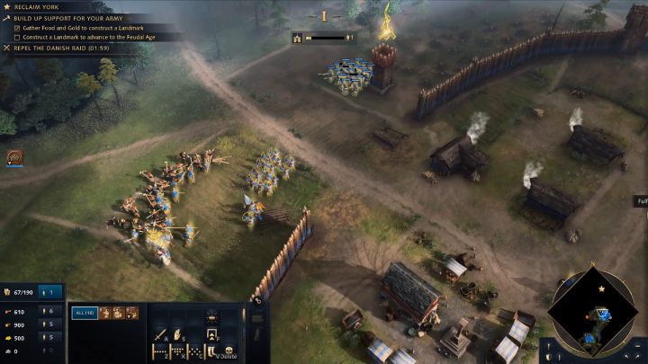 Po przejęciu miasta nakażcie osadnikom pracę w kopalni złota - Age of Empires 4: North to York (The Normans) - solucja, opis przejścia - Age of Empires 4 - poradnik do gry