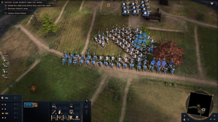 Przypiszcie grupy żołnierzy pod skróty klawiszowe i przygotujcie się na najazd księcia Roberta - Age of Empires 4: The Battle of Tinchebray (The Normans) - solucja - Age of Empires 4 - poradnik do gry