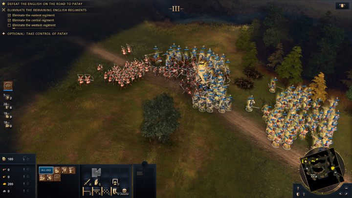 Pokonajcie pozostałe 2 pułki, zbliżające się do Patay - Age of Empires 4: The Battle of Patay (The Hundred Years War) - solucja - Age of Empires 4 - poradnik do gry