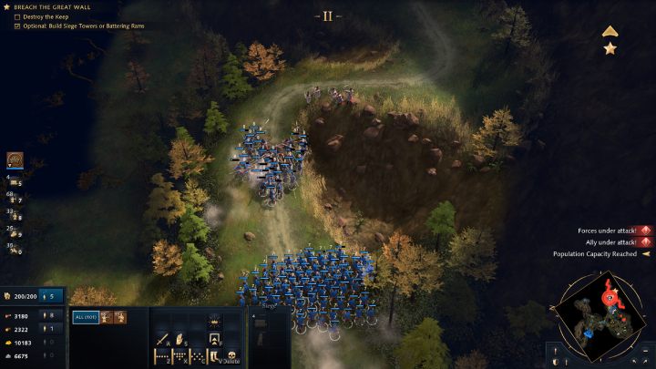 Po drodze do muru możecie napotkać małe oddziały włóczników i łuczników - Age of Empires 4: The Great Wall (The Mongol Empire) - solucja - Age of Empires 4 - poradnik do gry