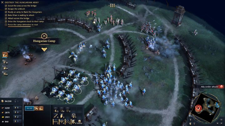 Na końcu zaatakujcie obóz nieprzyjaciela, znajdujący się na północnej części mapy - Age of Empires 4: The Battle of Mohi (The Mongol Empire) - solucja - Age of Empires 4 - poradnik do gry
