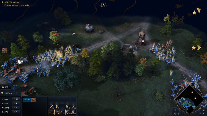 Wygenerujcie więcej jednostek wojskowych i udajcie się wzdłuż drogi do kolejnego obozu nieprzyjaciela - Age of Empires 4: The Siege of Kazan (The Rise of Moscow) - solucje - Age of Empires 4 - poradnik do gry