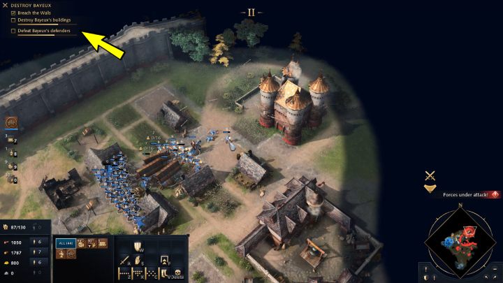 Aby ukończyć misję należy pokonać wyznaczoną ilość obrońców miasta oraz zniszczyć budynki w Bayeux - Age of Empires 4: The Fall of Bayeux (The Normans) - solucja, opis przejścia - Age of Empires 4 - poradnik do gry