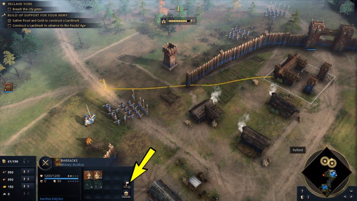 Each building that produces military units has a so-called - Age of Empires 4: Starting tips - Age of Empires 4 game guide