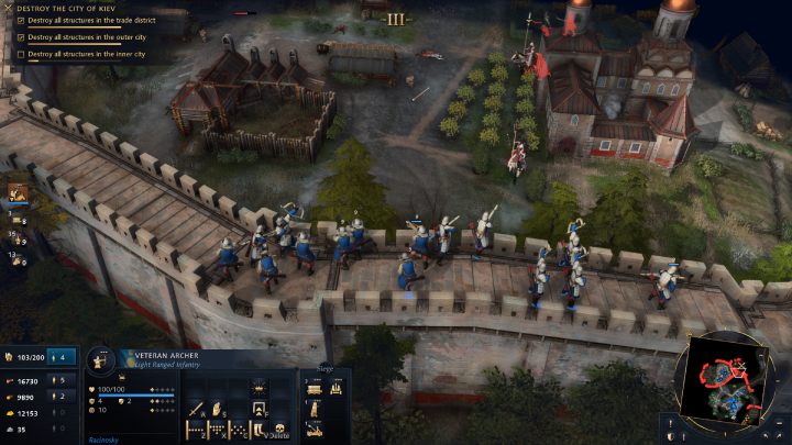 Wyślijcie wszystkich swoich łuczników i kuszników na mury i przejdźcie do następnej lokacji - Age of Empires 4: The Siege of Kiev (The Mongol Empire) - solucja - Age of Empires 4 - poradnik do gry