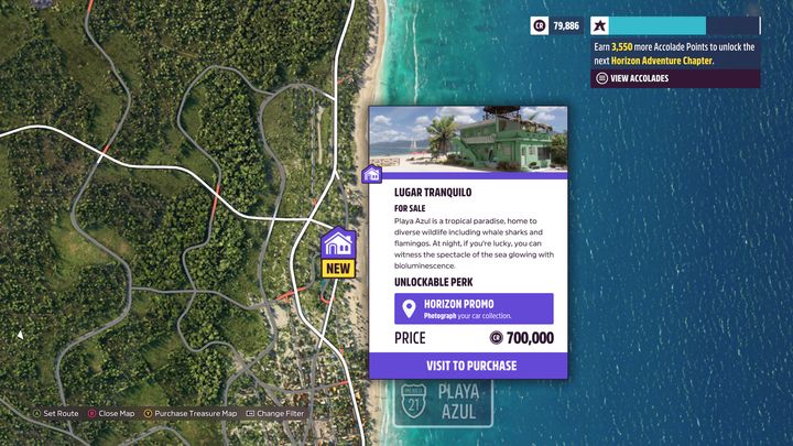 Posiadłość ta znajduje się na wschodzie głównej mapy, na północ od Playa Azul - Forza Horizon 5: Wszystkie posiadłości - lista - Forza Horizon 5 - poradnik do gry