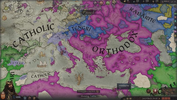 Widok religii - Crusader Kings 3: Tryby mapy - Crusader Kings 3 - poradnik do gry