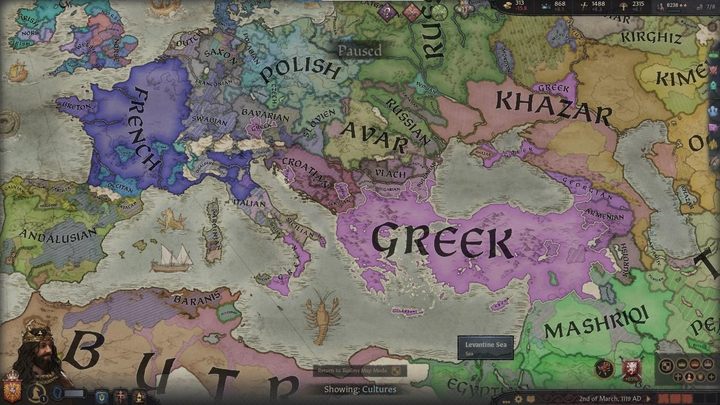 Widok kultur - Crusader Kings 3: Tryby mapy - Crusader Kings 3 - poradnik do gry
