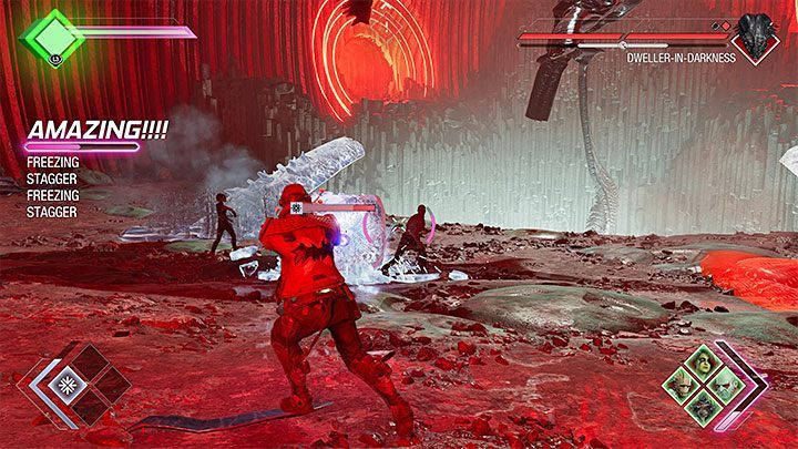 Począwszy od drugiej części pojedynku musicie liczyć się z tym, że na arenie będą pojawiały się mniejsze potwory - Guardians of the Galaxy: Lokator Mroku (Dweller-In-Darkness) - jak pokonać? - Guardians of the Galaxy - poradnik do gry