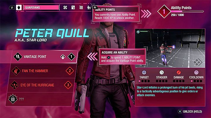 Sposób odblokowania: Kup swoją pierwszą zdolność Star-Lorda - Guardians of the Galaxy: Trofea/Osiągnięcia - lista - Guardians of the Galaxy - poradnik do gry