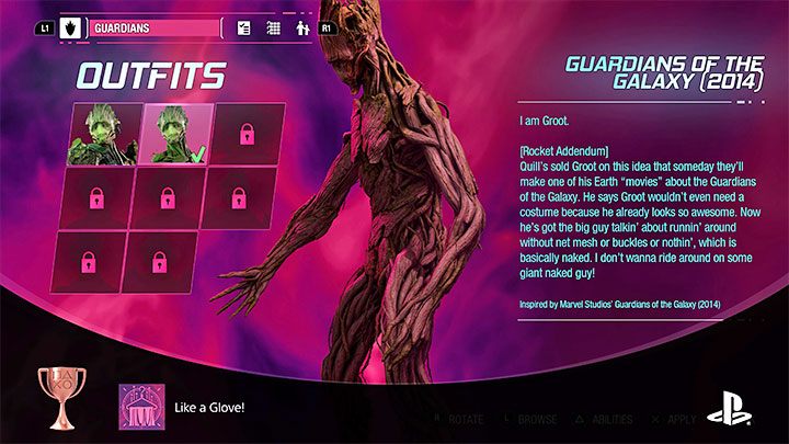 Sposób odblokowania: Znajdź i wyposaż się w jeden strój - Guardians of the Galaxy: Trofea/Osiągnięcia - lista - Guardians of the Galaxy - poradnik do gry