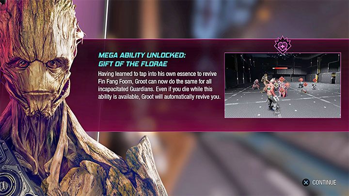 Czwarta zdolność nazywana jest również mega zdolnością i nie kupuje się jej za punkty rozwoju - Guardians of the Galaxy: Trofeum Pełnia potencjału - Guardians of the Galaxy - poradnik do gry