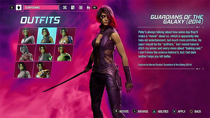 Strój Guardians of the Galaxy 2014 dla Gamory do odnalezienia jest w rozdziale 3 kampanii - Guardians of the Galaxy: Stroje z filmu - czy są w grze? - Guardians of the Galaxy - poradnik do gry