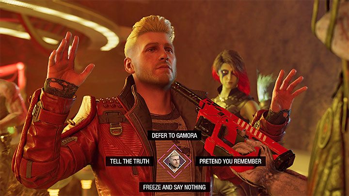 Bezusty będzie upierał się przy tym, że znają się ze Star-Lordem - Guardians of the Galaxy: Ważne wybory - Rozdział 6 - Guardians of the Galaxy - poradnik do gry