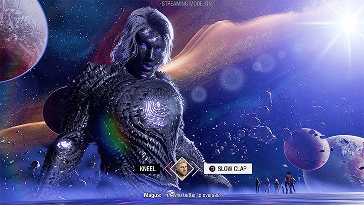 Podobnie jak w przypadku wcześniejszych tego typu scen Wasze zadanie polega na poprawnym wybraniu trzech opcji zachowania - Guardians of the Galaxy: Ważne wybory - Rozdział 16 - Guardians of the Galaxy - poradnik do gry