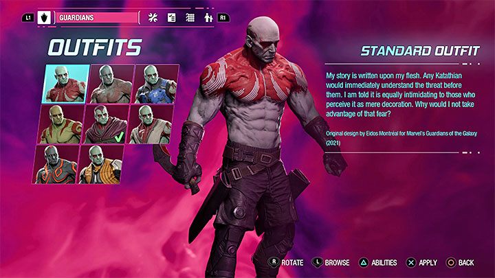 To domyślny wygląd Draxa w grze - Guardians of the Galaxy: Drax - stroje - Guardians of the Galaxy - poradnik do gry