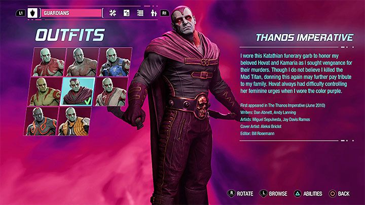 Strój ten jest do odnalezienia jako sekret w rozdziale 12 - Guardians of the Galaxy: Drax - stroje - Guardians of the Galaxy - poradnik do gry