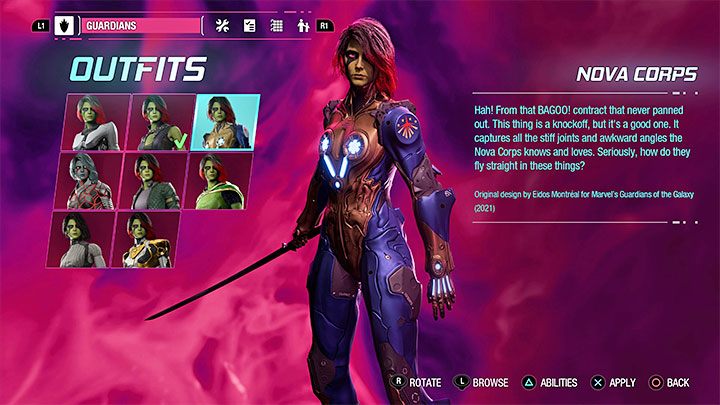 Strój ten jest do odnalezienia jako sekret w rozdziale 7 - Guardians of the Galaxy: Gamora - stroje - Guardians of the Galaxy - poradnik do gry