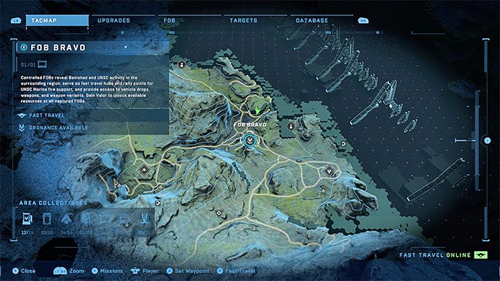 Na mapie pierścienia Zeta Halo pojawia się dużo różnych ikon symbolizujących misje, aktywności i znajdźki - Halo Infinite: Eksploracja świata - Halo Infinite - poradnik do gry